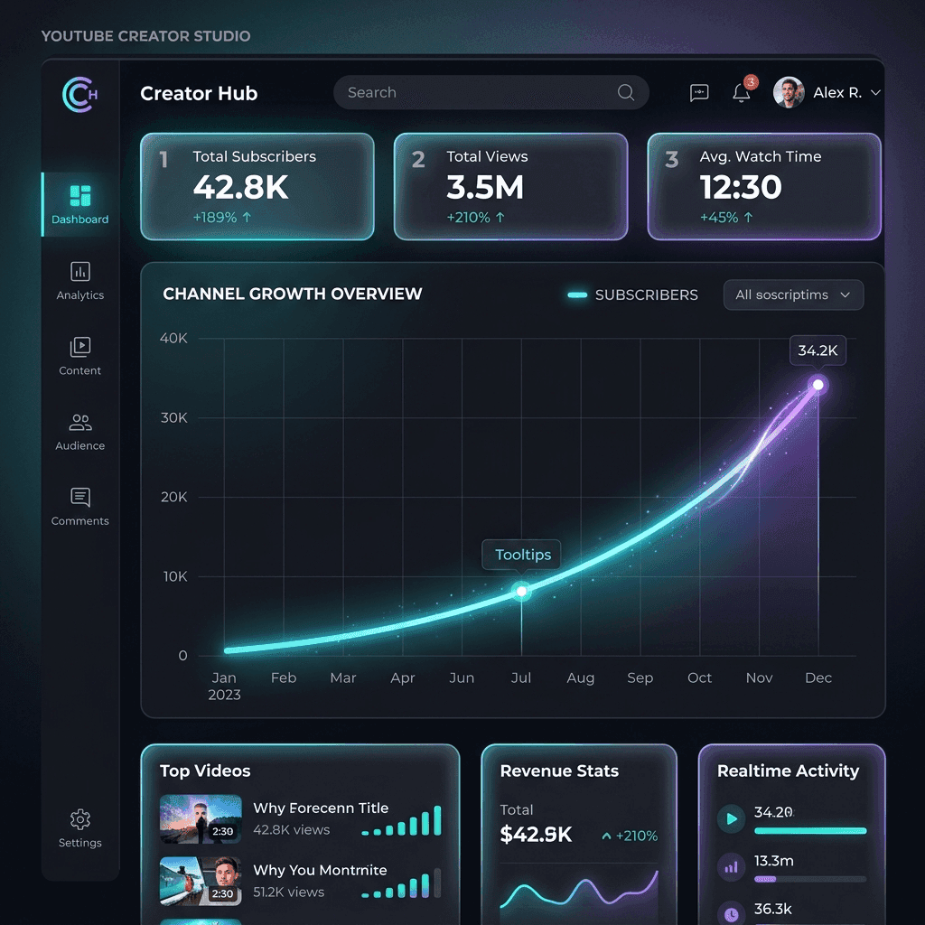 YouTube Growth Analytics Dashboard